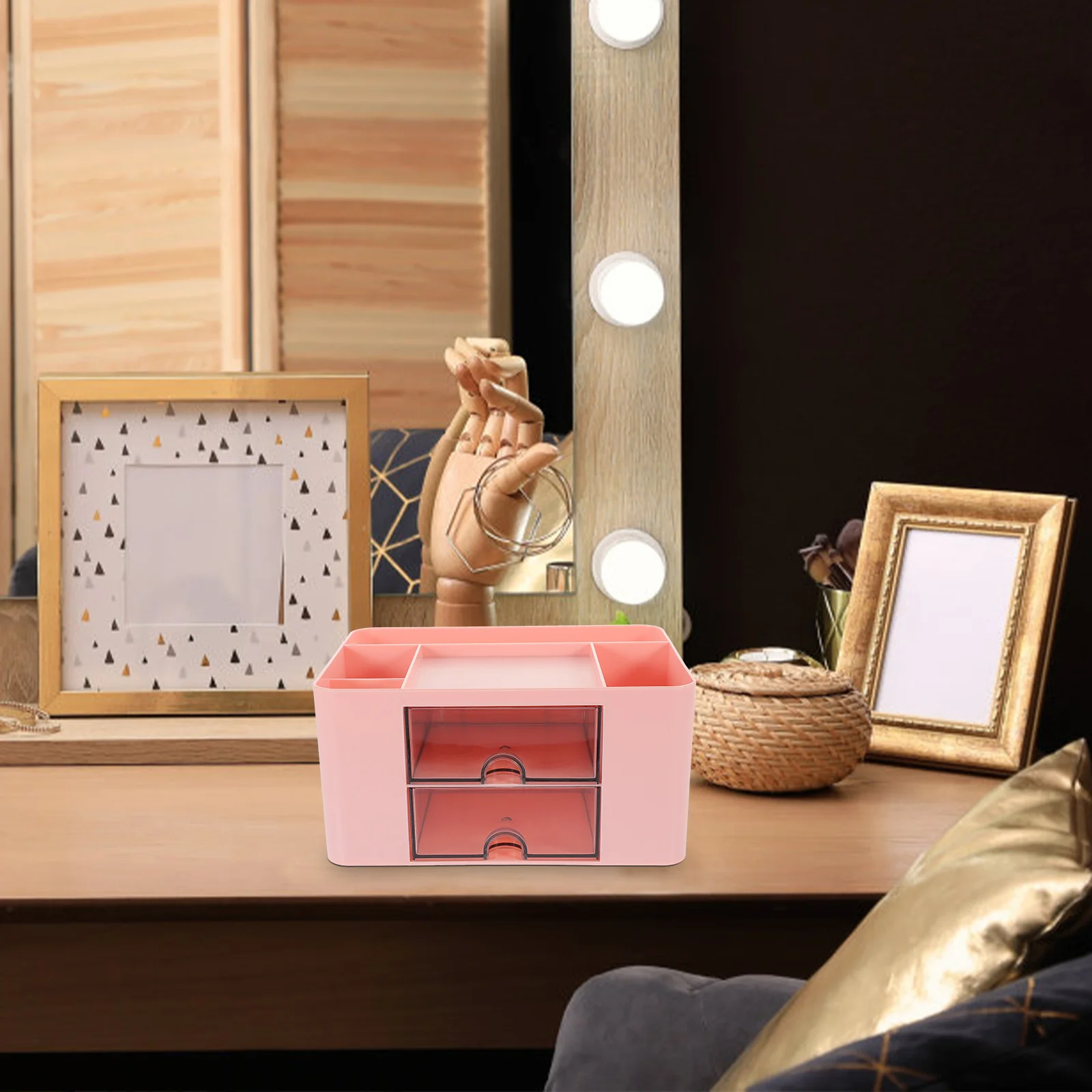 

Drawer Style Stationery Organizer Hips Plastic Multi-Layer Desk Storage Box For Office Home Makeup Supplies Desktop