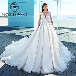 Michelle Royce-Vestidos De Novia De lujo para mujer, vestido De Novia bordado con cuentas brillantes, 2024