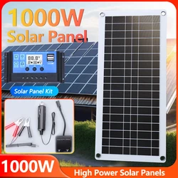 20W-1000W Solar Panel 12V Solar Cell 100A Controller Solar Panels for Phone Car MP3 PAD Charger Outdoor Battery Supply Camping