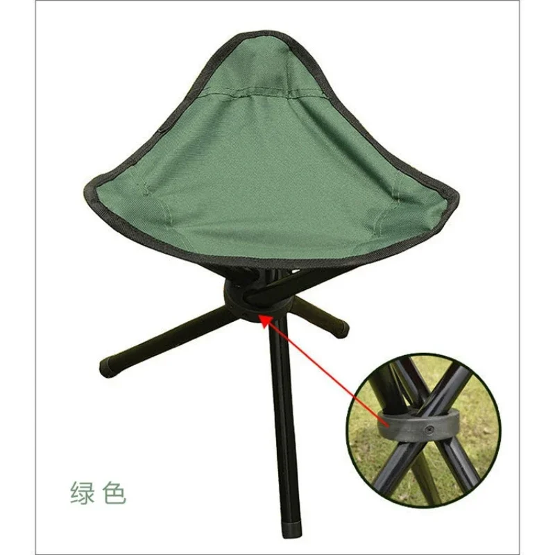 Outdoor Portable Ultra Light Folding Triangular Steel Pipe Fishing Stools Barbecue Camping Line Up Waiting Full Foldable Chairs