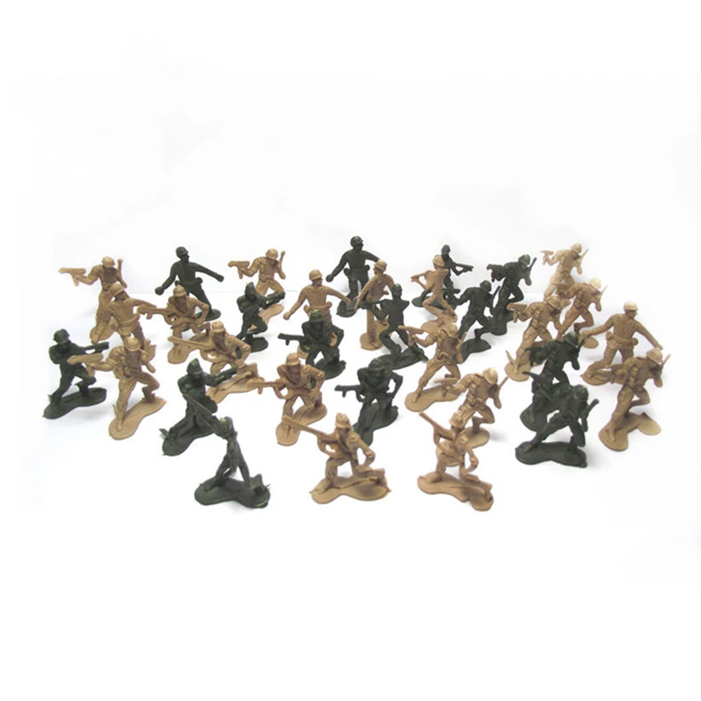 

100 Pcs Toy Soldiers Plastic Figures for Sand Table War Game and Kids Playset 4cm Height Model People for Table Games