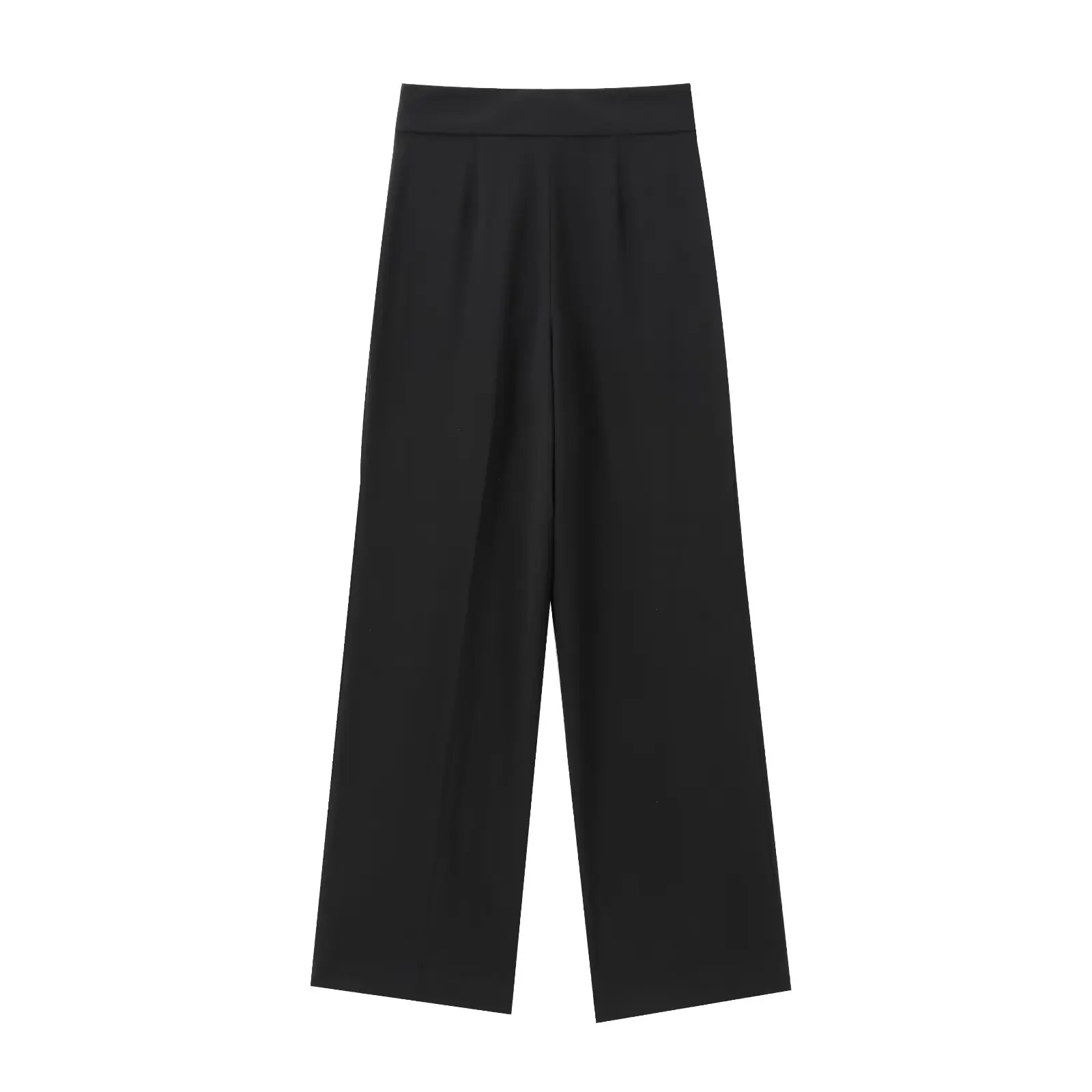 Maxdutti British Minimalist High Waisted Commuting Casual Pants Women Trousers Back Straight Leg Suit Pants