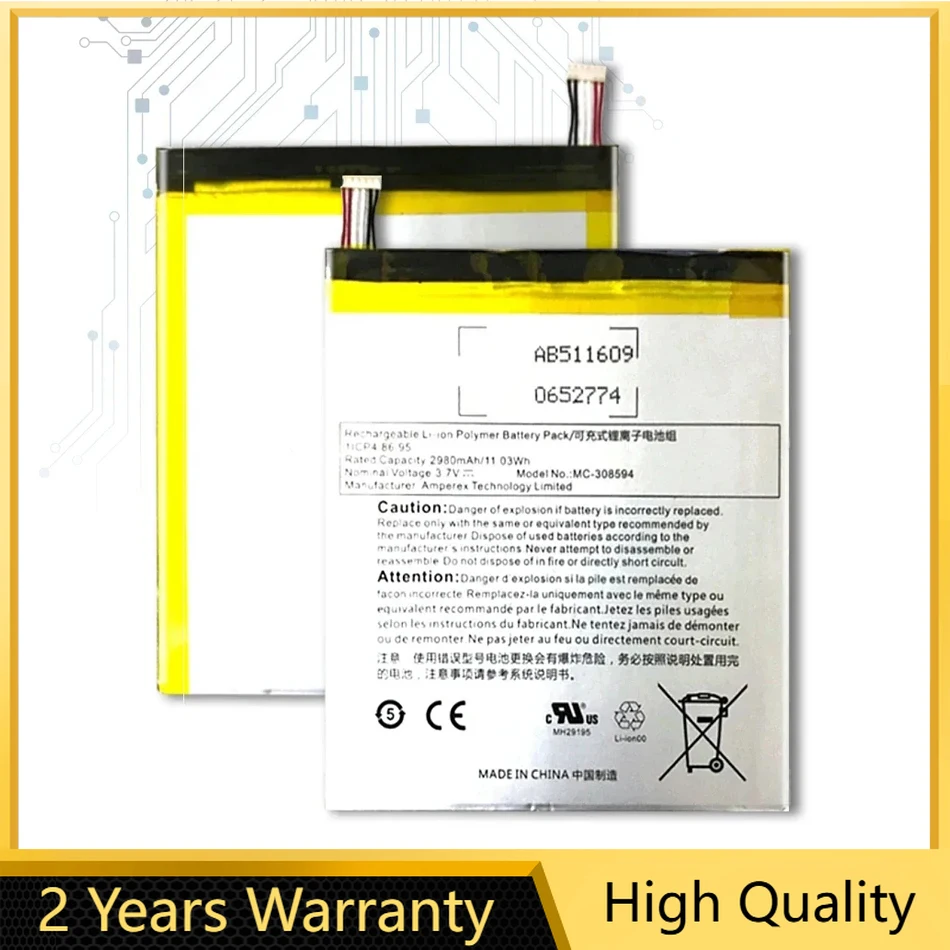 MC-308594 Battery For Amazon Kindle Fire 7 5th Gen SV98LN With Track Code, 2980mAh