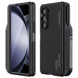 Phone Case for Samsung Galaxy Z Fold 6 5 with S Pen Holder Kickstand Hinge Protection Slim Fit Protective Cover