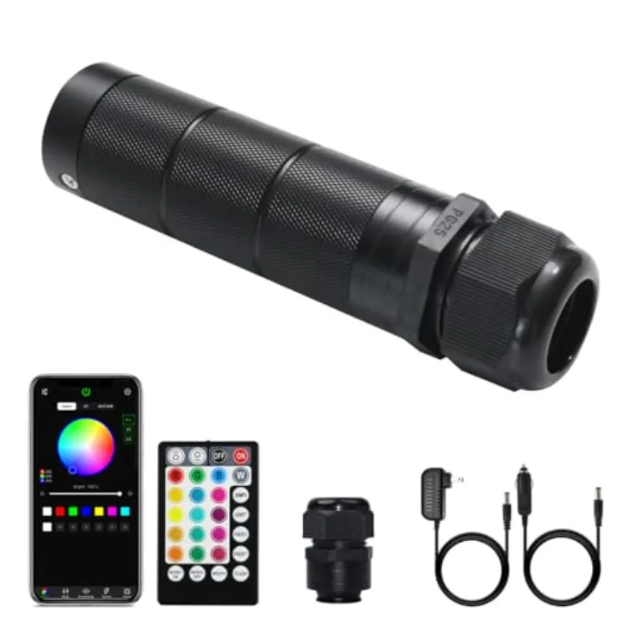 

Новая модель: Драйвер источника света RGBW 6W с звуковым режимом, управлением через пульт/приложение, мотор для оптоволоконного звездного потолка Starlight Box