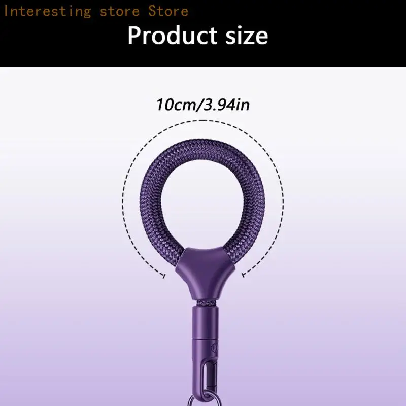 Twist Easy Rotating Phone Lanyard mit starkem 10-kg-Polyesterkabel und dünnem Metallclip für unterbrechungsfreies Aufladen. – Detail 6
