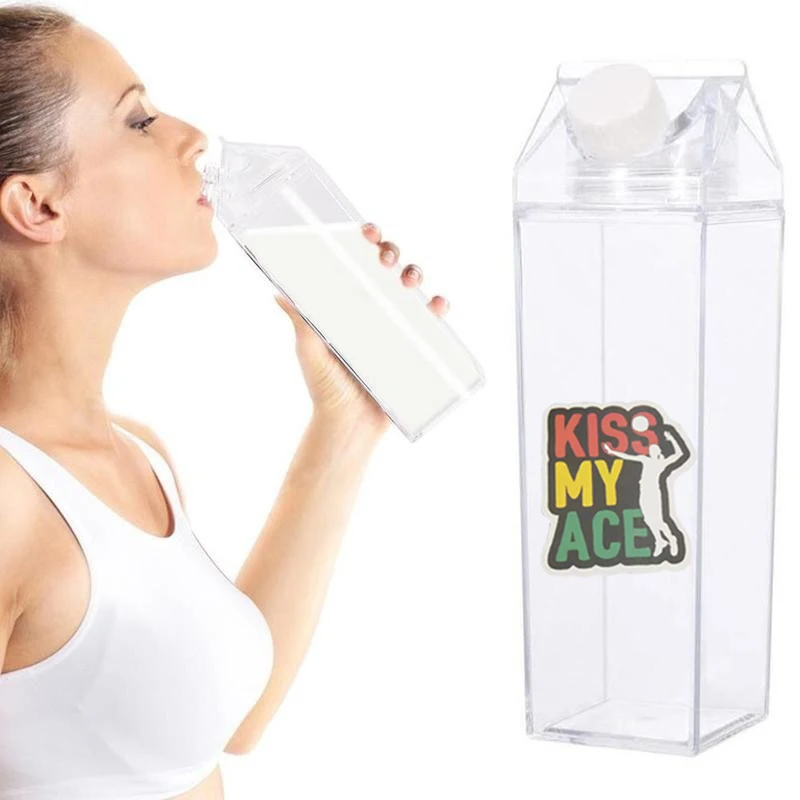 man woman water bottle Net red creative trend personality student  boys girls plastic cup simple portable leak-proof cup bottles