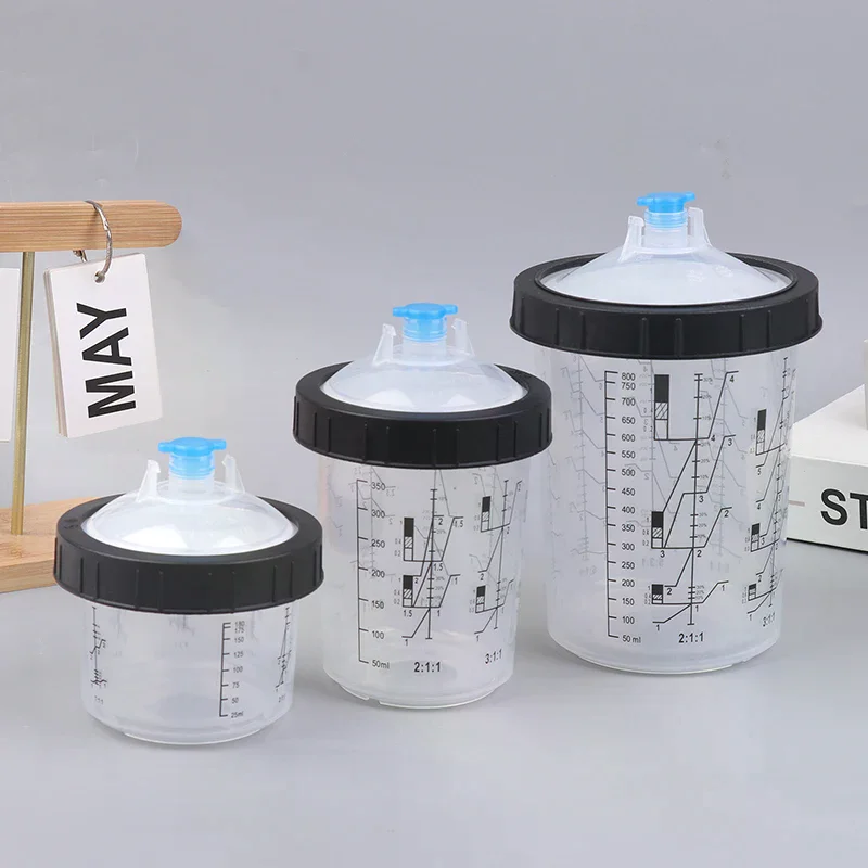 

1Pc Plastic Paint Spray Cup 180/350/800ml Disposable Paint Mixing Cup Spray Pot Type Quick Cup Tool