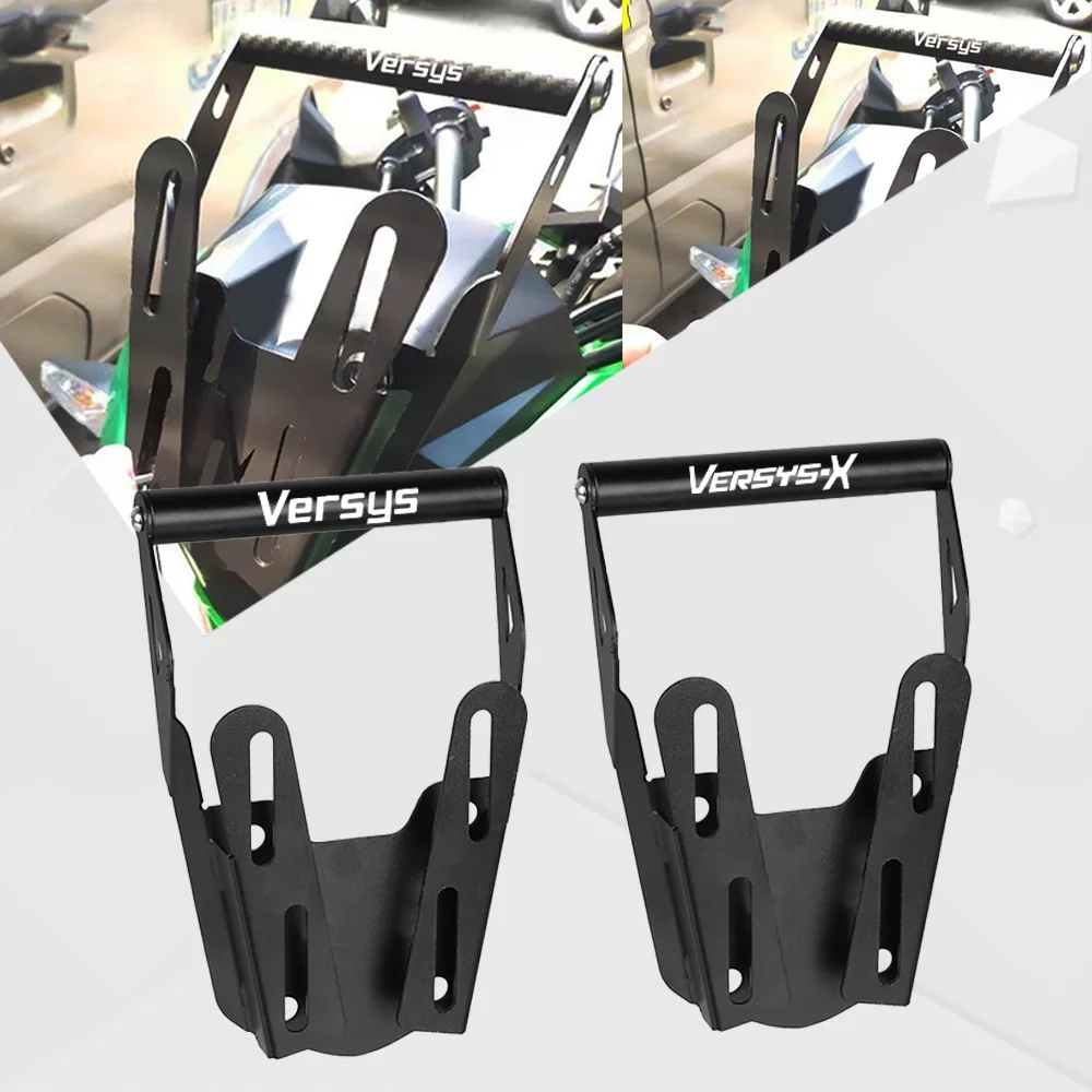 

For KAWASAKI VERSYS X300 X250 X-300 2017-2023 2024 Versys250 Versys300 Motorcycle Navigation Bracket Mount Smartphone GPS Holder