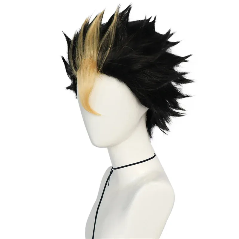 Peluca de Anime Haikyuu Yu Nishinoya, disfraz de Cosplay, voleibol, pelucas de fiesta de Halloween de alta calidad