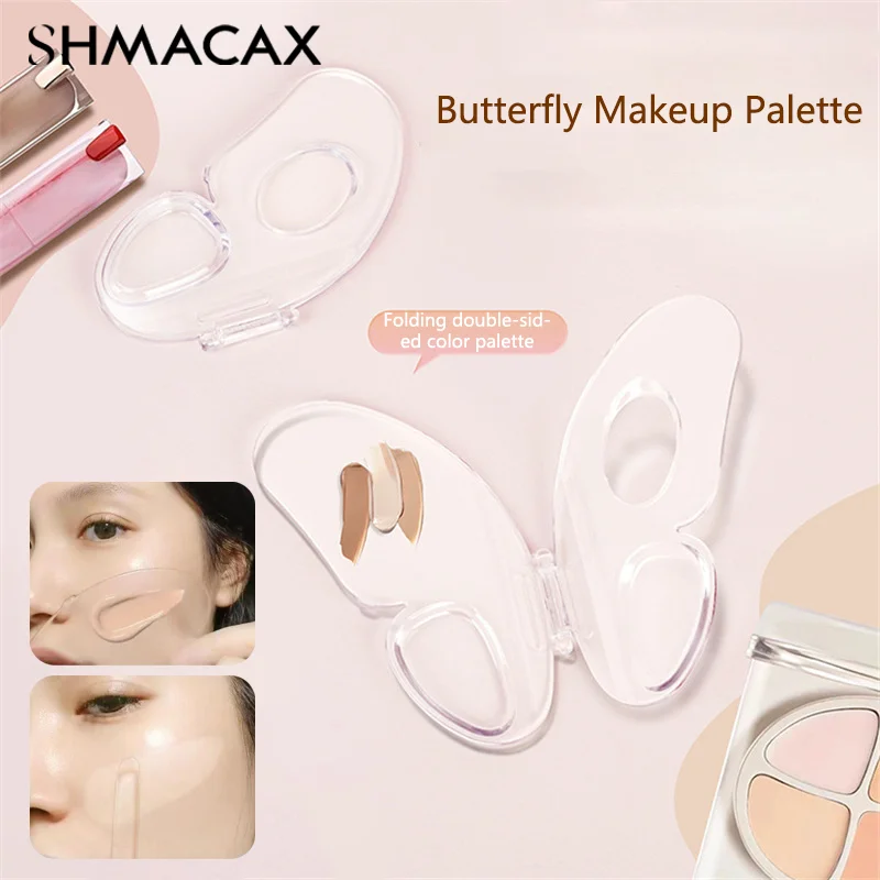 Makeup Mixing Palette With Spatula Travel Size Compact Clear Foundation Palette Accessories For Beauty Lipstick Nail Art Pigment