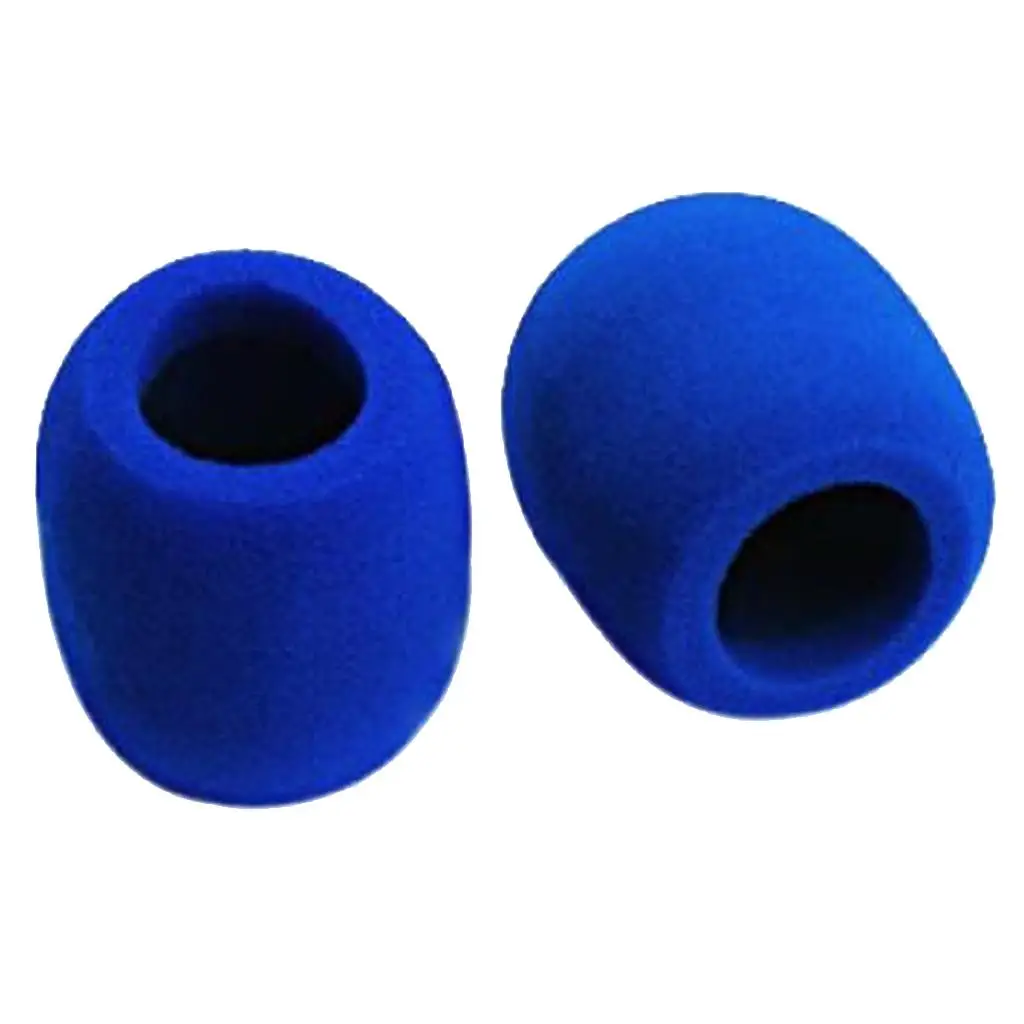 Micrófono azul de espuma, caja de 5MM de diámetro, micrófono de escenario de rendimiento, 2 uds.