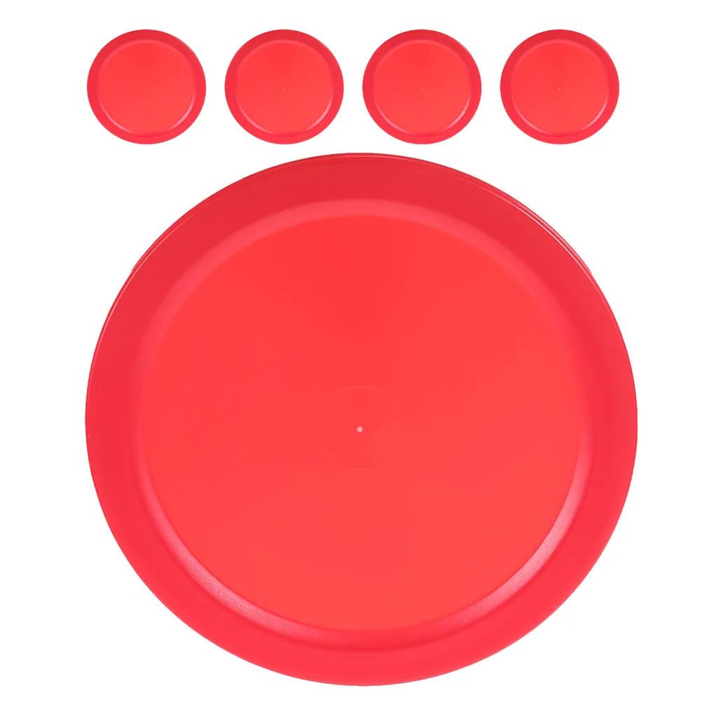 

5Pcs Red Air Hockey Pucks 64Mm Heavy Duty Thick Design Vibrant Color Fast Gameplay Replacement Set for Air Hockey Table Game