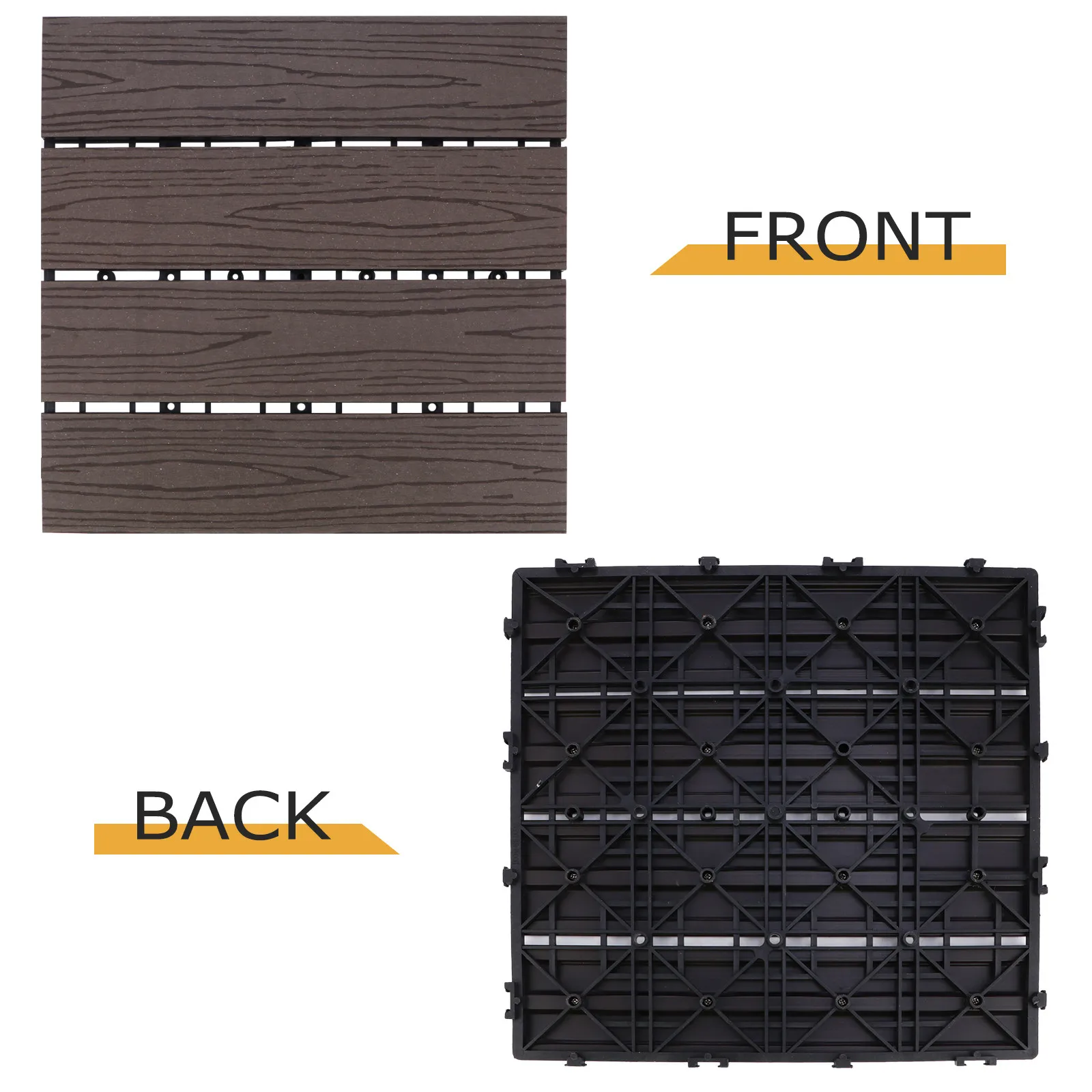 

1 шт. Универсальный древесно-пластиковый пол, влагостойкий, огнестойкий, для наружного декора, уличный пол из ДПК