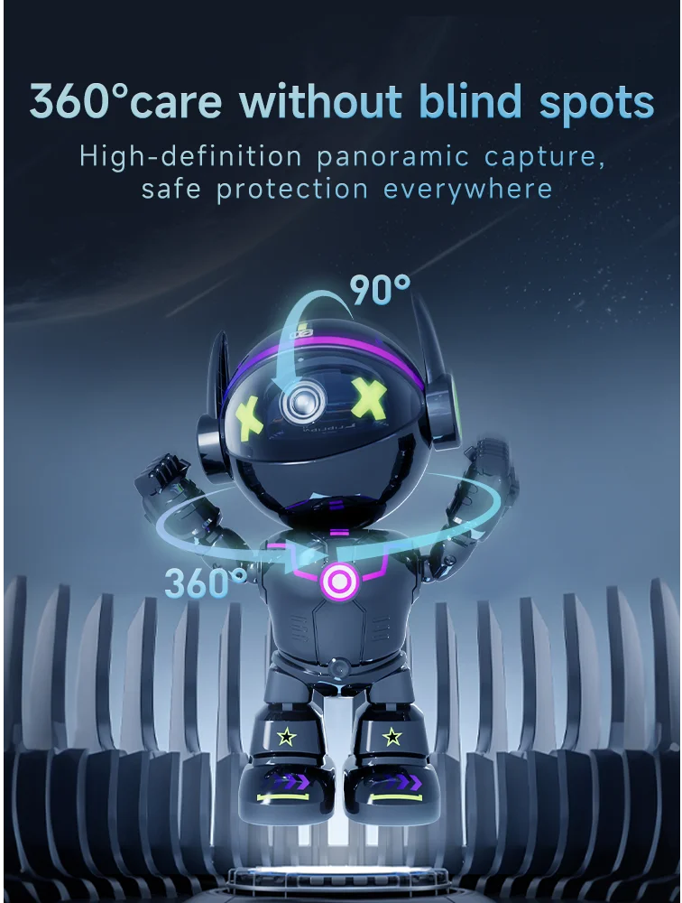 5MP Camera IP Camera Wireless Home Security Robot Camera Two-way Audio Surveillance Invisible Lens Wifi Night Vision Pet Robot