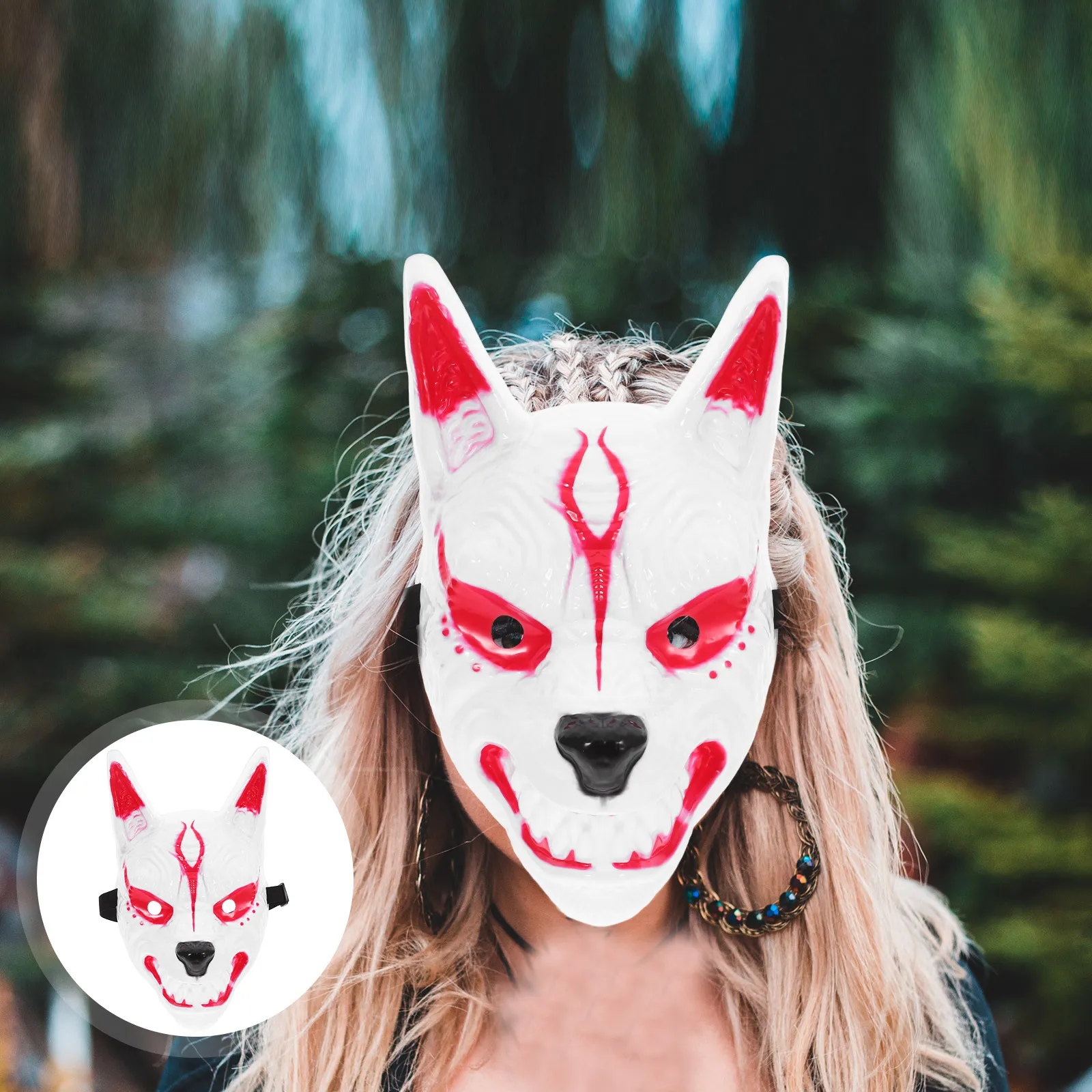 

Halloween Wolf Mask Cosplay Party Accessory Comfortable Fit Smooth Surface No Burr Halloween Mask Party Performance Masks