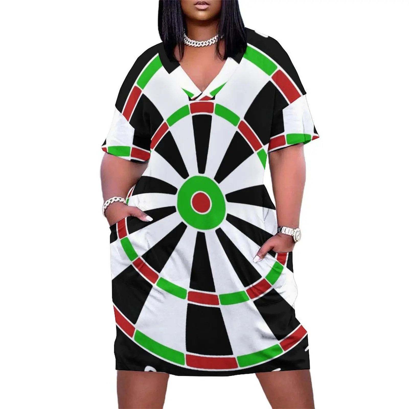 Darts Darts Dartboard bull Loose Pocket Dress Clothing luxury evening dress woman for wedding