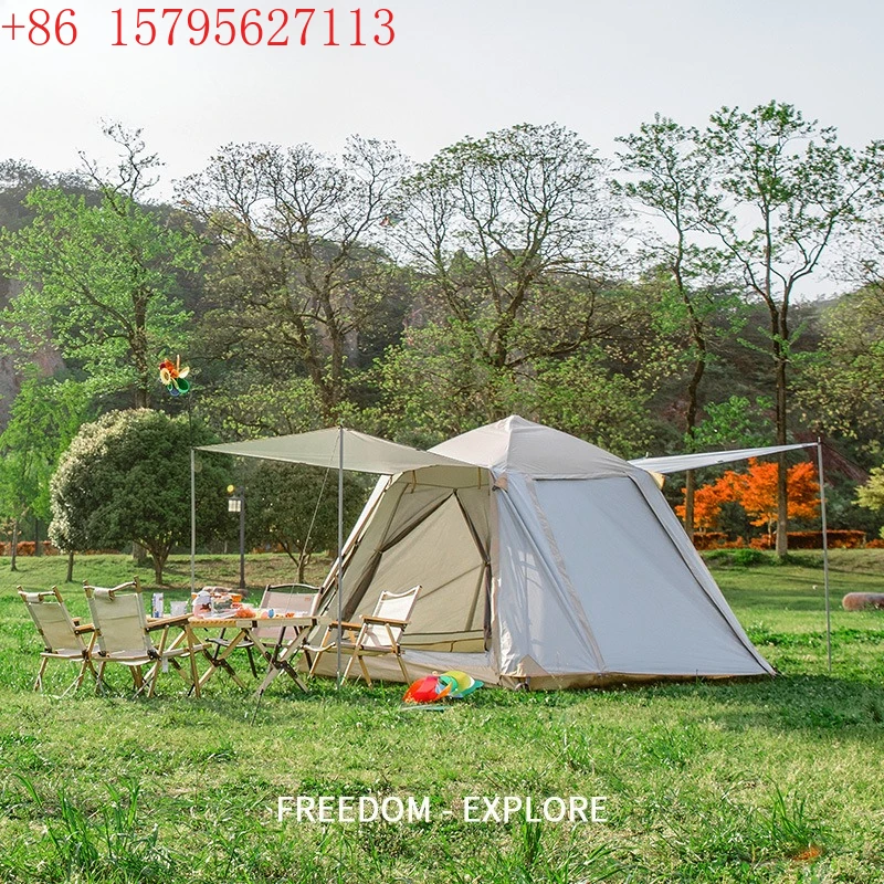 

UPF50 + уличная палатка для кемпинга, портативная складная палатка для кемпинга, пляжа, автоматическая палатка, защита от солнца и защита от дождя, двухслойная