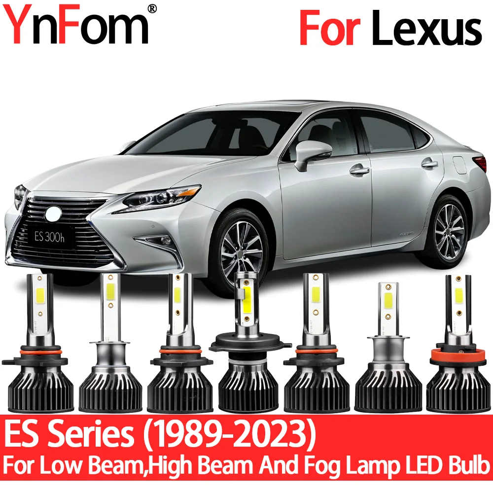 

YnFom для серии Lexus ES 1989-2023, набор специальных ламп для передних фар ближнего света, дальнего света, противотуманных фар, автомобильные аксессуары