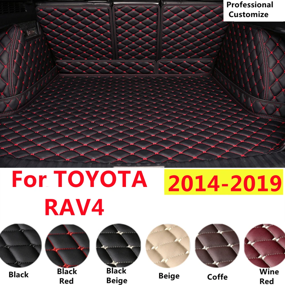 

SJ XPE Custom Full Set Fit For TOYOTA RAV4 2019 2018 2017-2014 Fittings Waterproof Car Trunk Mat Tail Boot Tray Liner Rear Cargo