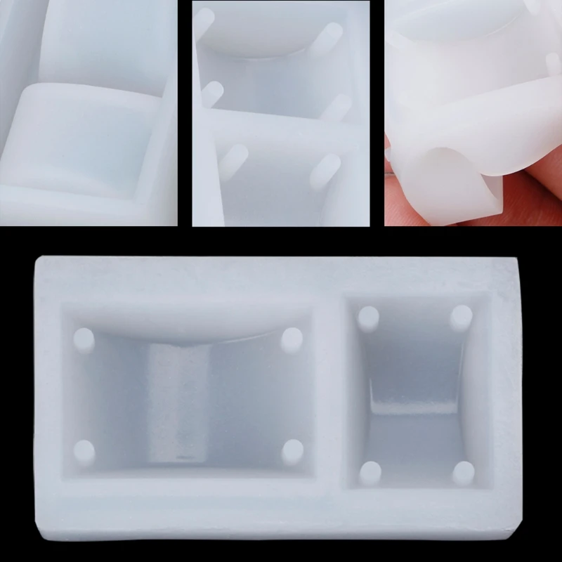 E15E Rectangle Pendant Bracelet Mold Resin Casting Molds for DIY Craft Jewelry Making