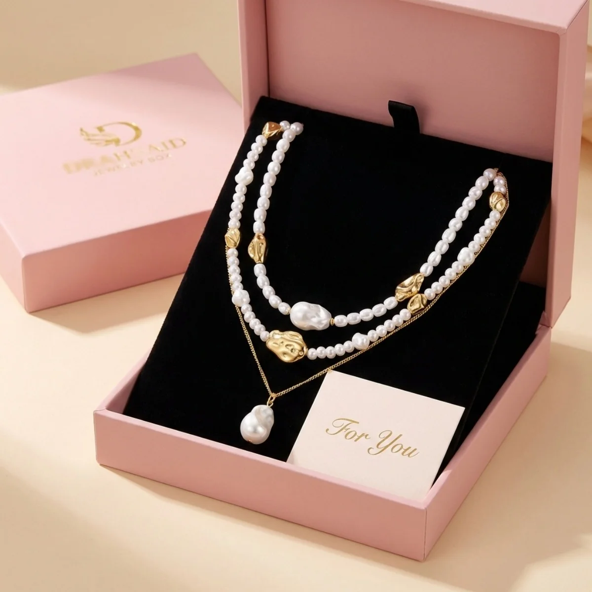 Minimalistische barocke unregelmäßige Imitationsperlen-CCB-Perlen-Anhänger-Halskette für Damen und Herren, mehrschichtige Perlen-Halskette, stapelbarer Choker-Schmuck – Detail 12