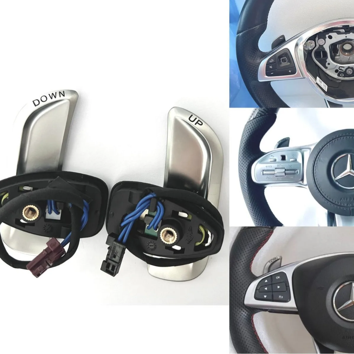 

suitable for Mercedes-Benz Flat Steering Wheel Modified AMG Cover Plate Mark AMG Shift Paddle Mercedes-Benz Steering Wheel AMG M