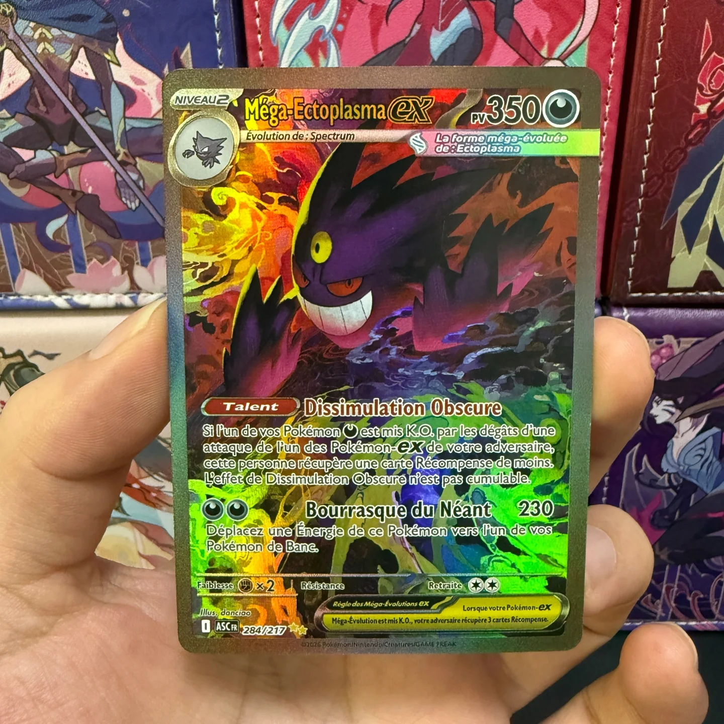 French TCG Pok Mega Ectoplasma Ex Collectible Card #284 Ascended Heroes (ASC) 284/217 Foil Card Proxy
