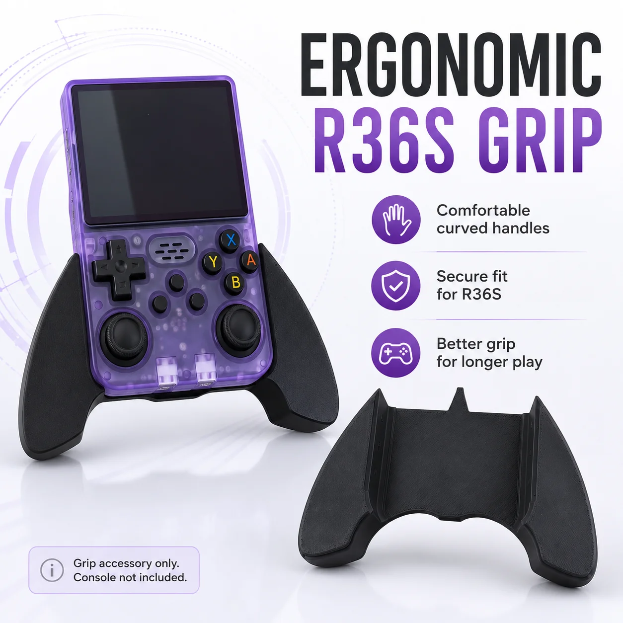 R36Sグリップハンドル 人間工学に基づいた携帯型ゲーム機用 - Retro Gaming R36S のレビューと価格