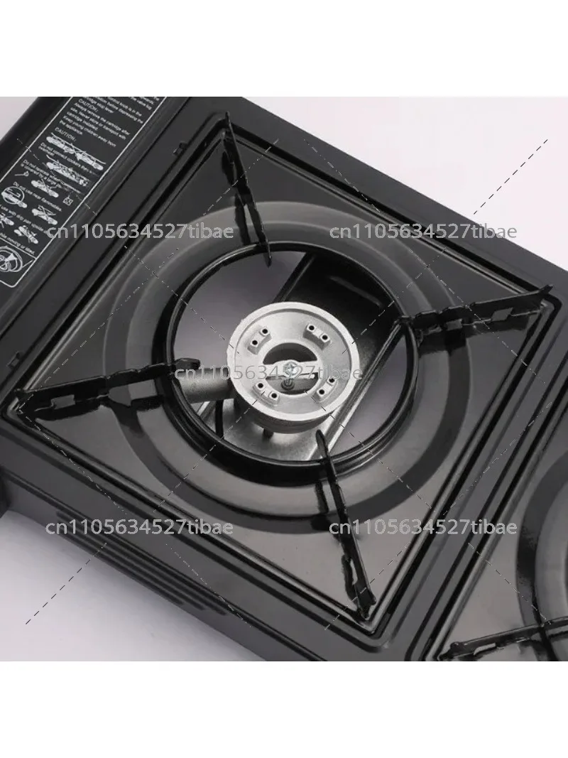 Stainless Steel Portable Outdoor Camping Gas Stove with Carrying Handle