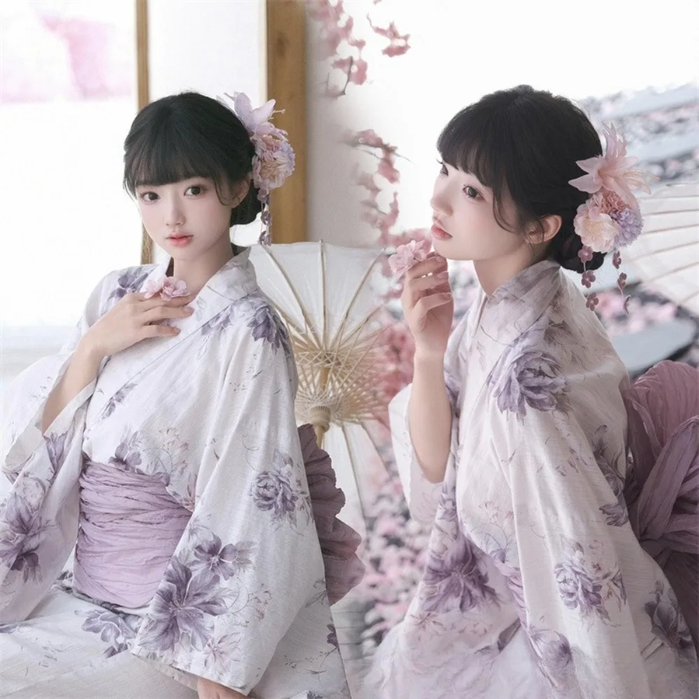 

Cherry Blossom Printed Kimono Yukata,Traditional Improved Japanese Dress for women,Cosplay Costume for Photoshoot&Halloween day