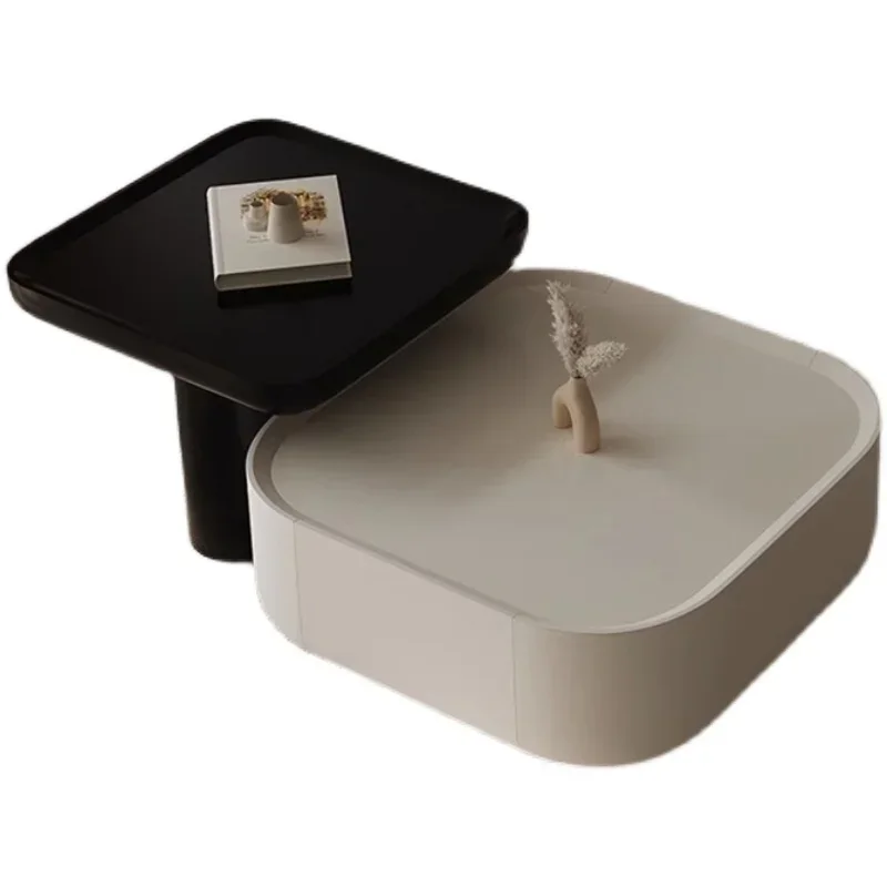 

French cream wind coffee table simple square size household online celebrity ins wind storage.