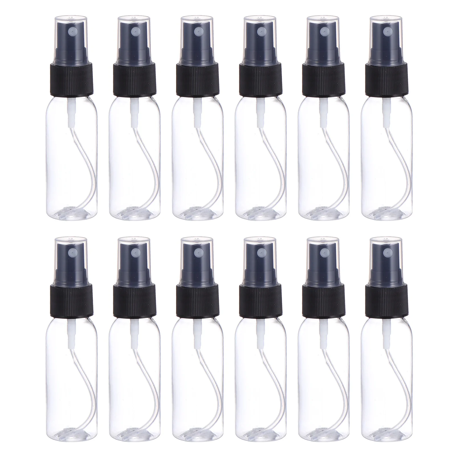 

12 Pcs Round Shoulder Bottle Spray Makeup Atomizer Bottles Portable Empty Refillable Plastic Liquids Container Travel