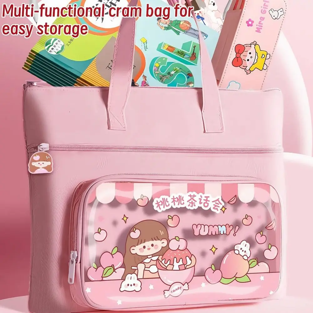 Kawaii Capybara Tote Schultasche Cartoon Canvas Capybara Tutorial Bag Tragbar mit Griff A4 Aktentasche Zurück zur Schule