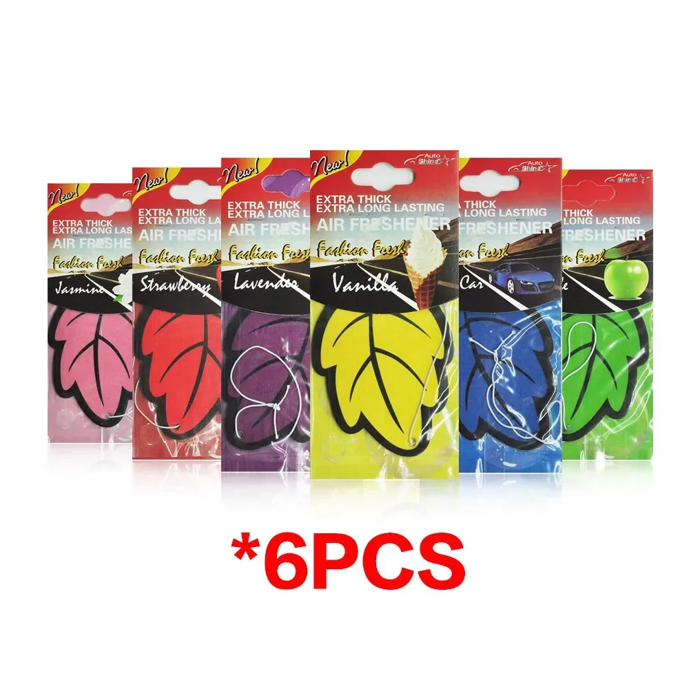3-60 Stuks Auto Luchtverfrisser Natuurlijke Geurende Thee Papier Auto Opknoping Vanille Parfum Geur Bladvorm Auto accessoires Interieur