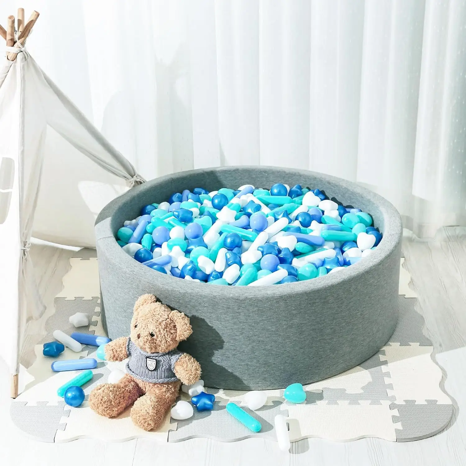 200 pçs bola pit bolas estrelas corações tiras, bolas azuis para bolinhas, piscina das crianças brinquedos de água para piscina do bebê, jogar bolas de brinquedo