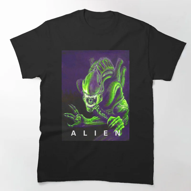 

Alien Romulus 0126 Retro Sic-fi Gift T-Shirt for man Xenomorph Graphic Clothes All size Tops S-6XL 100% cotton printed Tee