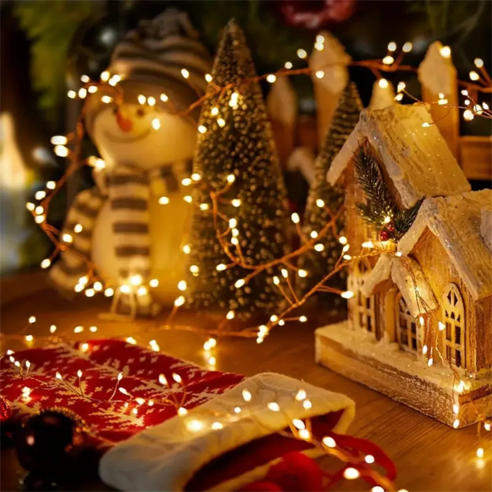 1PC 3M100LED/6M200LED/9M300LED/12M400LED USB with remote control firecracker light string,used forgarden,party decoration