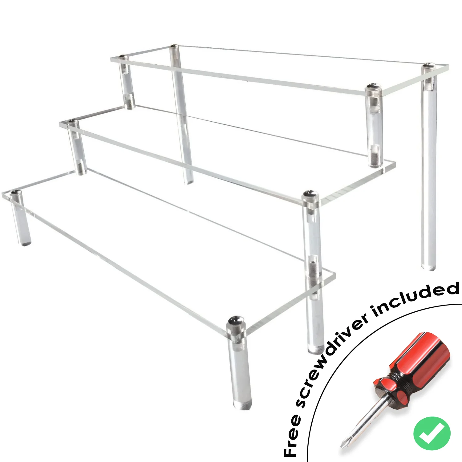 Acrylic Display Risers,  Perfume Organizer, Clear Cupcake Stand ,  Shelf Risers for Figures, Dessert Shelves for Party