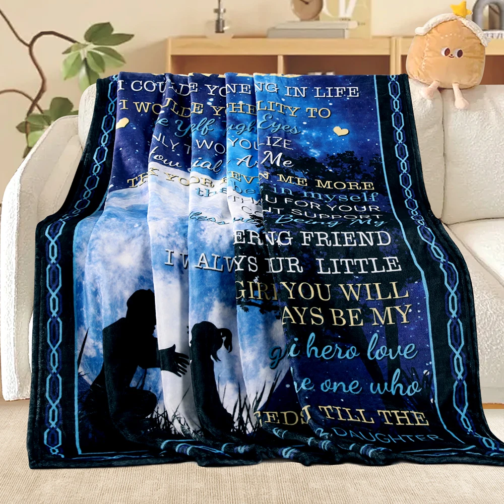 To My Father Dad Gift Blanket,Soft Throw Blanket for Home Bedroom Bed Sofa Picnic Travel Office Blanket,Dad Blanket from Son