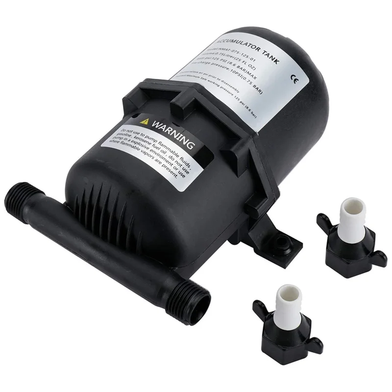 

ABTD-Pressure Tank Water Pump Flow Control 0.75 L 125PSI Waterproof For Marine RV Boat