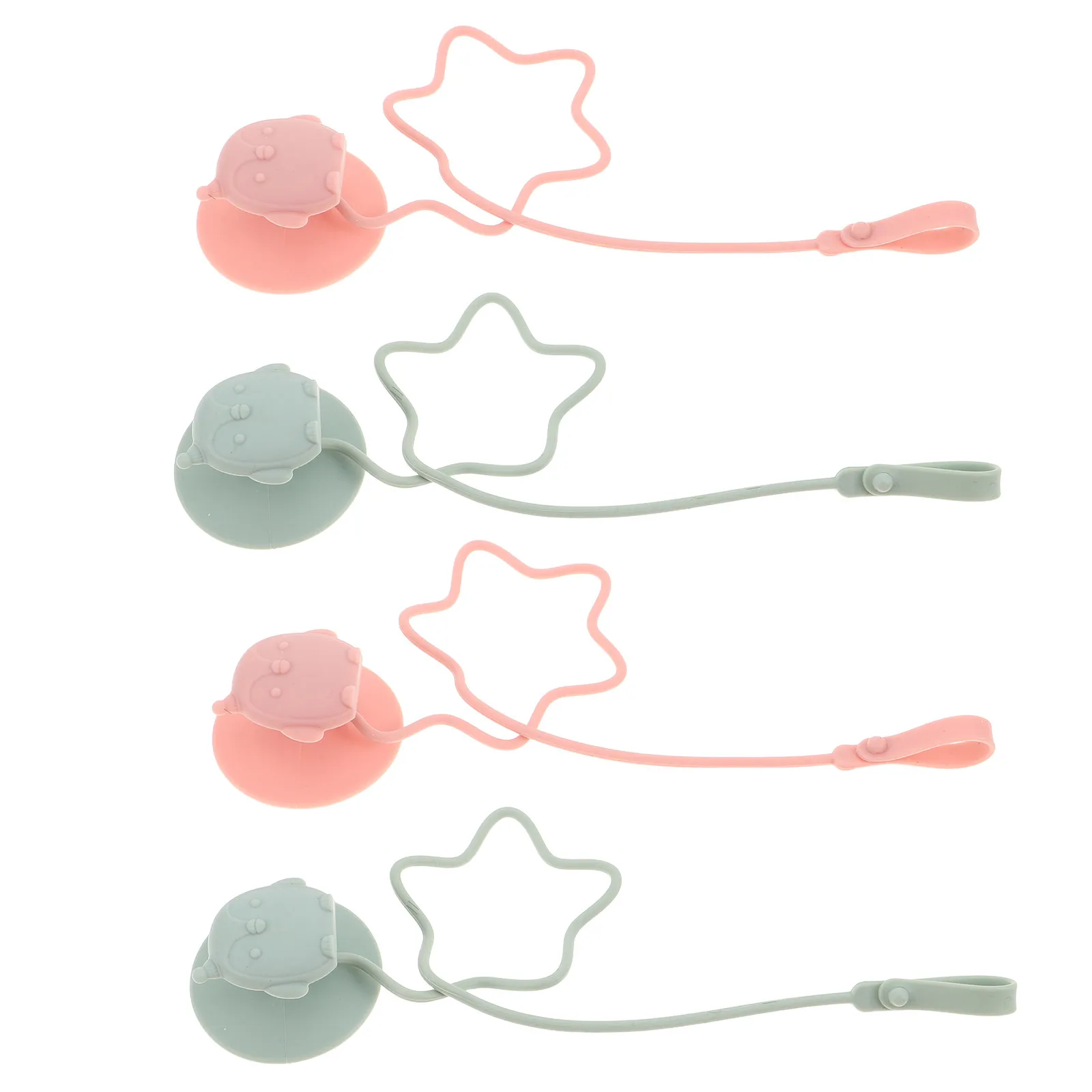 

4Pcs Toddler Utensil Strap Silicone Baby Spoon Fork Holder No Drop Feeding Aid High Chair Leash Toddler LED Weaning Supplies