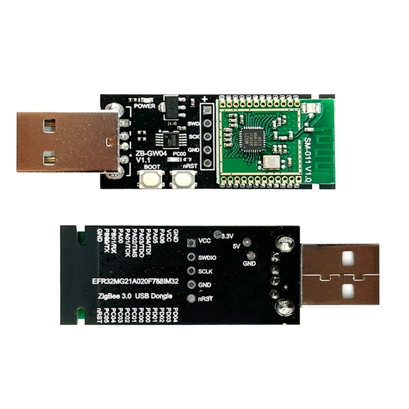 Mini Open Source Hub Gateway, Dongle USB, Módulo Chip, Silicone, Zigbee 3.0 Labs, EFR32MG21, Universal, 1 Pc