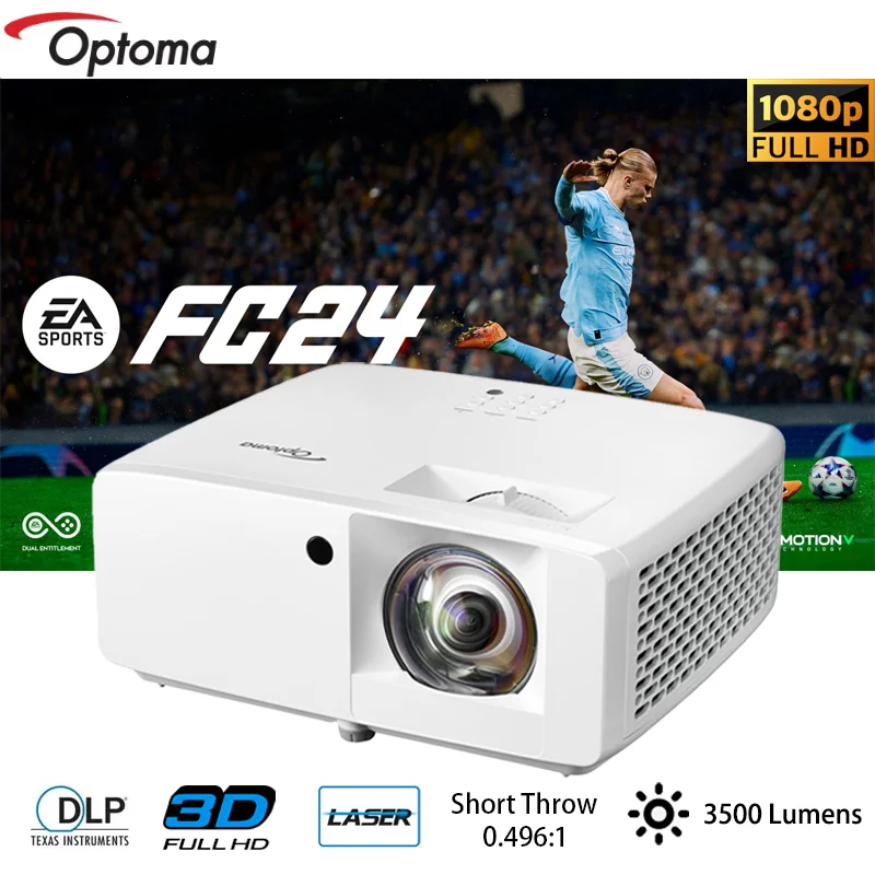 Optoma GT2000HDR Projector Home Cinema 3500 Lumens 1080P Video Projector 4K Short Throw Smart Home Theater Proyector 3D