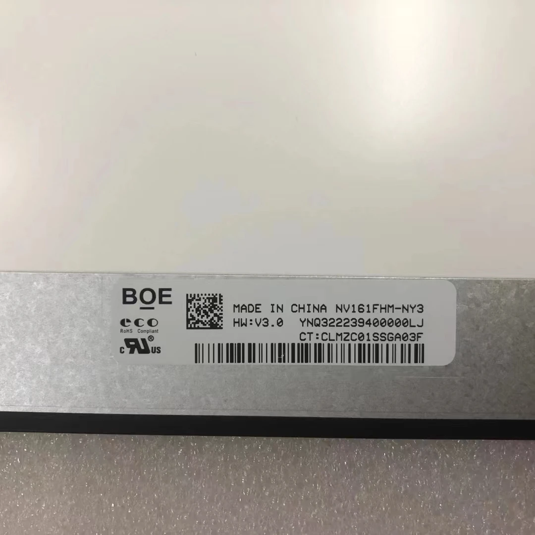 16.1 "panneau de matrice d'affichage d'IPS NV161FHM-NY1 l'écran d'affichage à cristaux liquides d'ordinateur portable de V3.0 N161HMA-GAK NV161FHM-NY3 EDP 40Pin 144HZ FHD