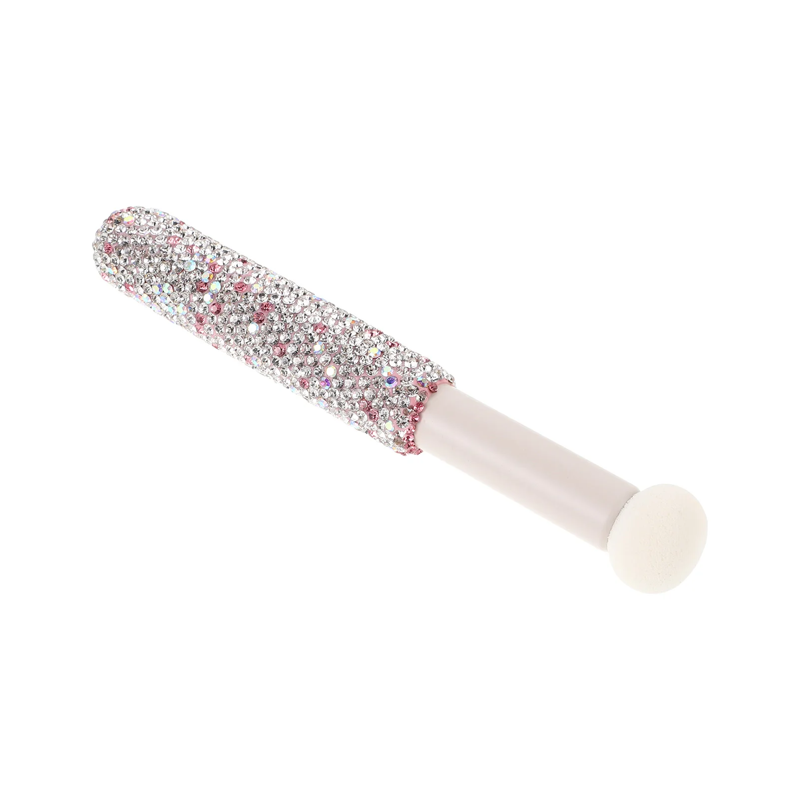 Esponja para base en polvo, cepillo corrector con cabeza de seta, esponja para mezclar, mango de diamantes de imitación portátil, herramienta de maquillaje, cepillo de belleza