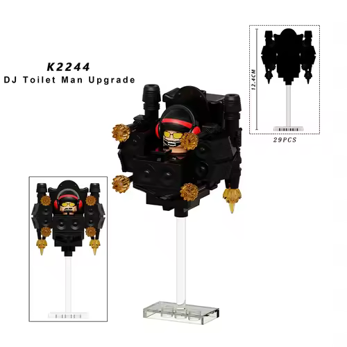 New KDL SWAT Skibidi Toilet Man Figures Anime Block Toys TvMan Titan Cameraman Speakerman Bricks Model Toy Birthday Gift - Image 43