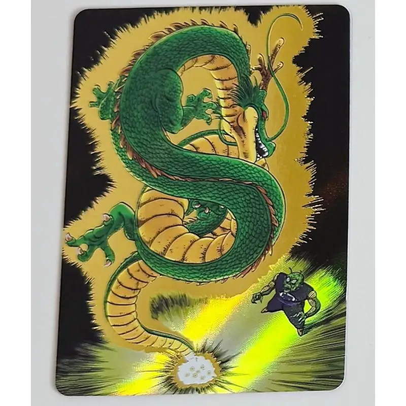 9 Sheets Flash Card Shenron Son Goku Dragon Ball Diy Refractive Hot Stamping Series Anime Collection Action Toy Figures Gifts