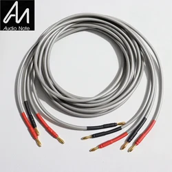 From England AUDIO NOTE OCC Silver Plated audio speaker Cable HiFi Loudspeaker Wire Amplifier Spades/Banana plug Line 4pcs/set