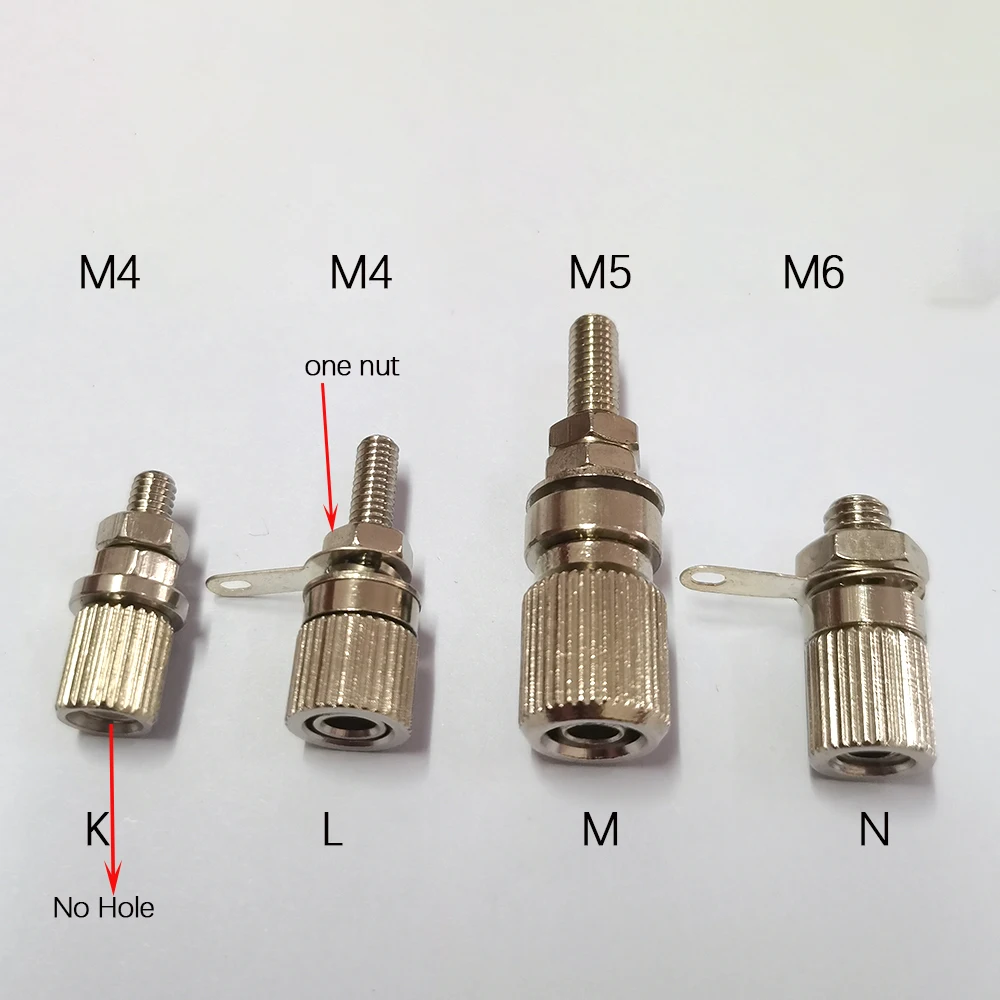 M4 M5 M6 M8 Bündelklemmen 8/6/5/4mm Bananenbuchsen-Anschluss Kupfer Nickel Vergoldet Hochstrom-Steckverbinder für Verstärker Lautsprecher – Detail 5